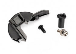 Traxxas 7077R Cover, gear/ motor mount hinge post/ 3x10mm CS with split and flat washers (1)/ 3x8mm BCS (1)