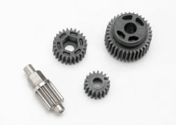 Traxxas 7093 Gear set, transmission (includes 18T, 25T input gears, 13T idler gear (steel), 35T output gear, M3x13.75 screw pin)