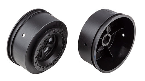 Associated 71078 DR10 Drag Racing Rear Wheels (Black) (2)