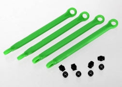 Traxxas 7118G Push rod (molded composite) (green) (4)/ hollow balls (8)