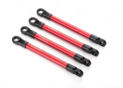 Traxxas 7118X Push rods, aluminum (red-anodized) (4) (assembled with rod ends)