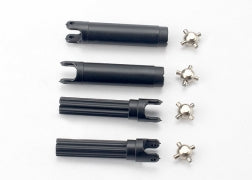 Traxxas 7150 Half shafts, left or right (internal splined half shaft (2)/external splined half shaft) (2))/ metal u-joints (4)