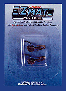 Bachmann 78024 E-Z Mate Mark II Couplers w/Metal Coil Spring -- Long Center Shank Style 1 Pair HO Scale