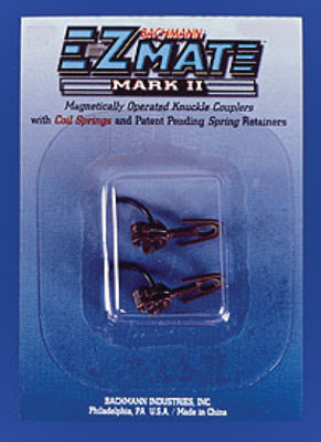 Bachmann 78022 E-Z Mate Mark II Couplers w/Metal Coil Spring -- Over Shank - Medium - 1 Pair HO Scale