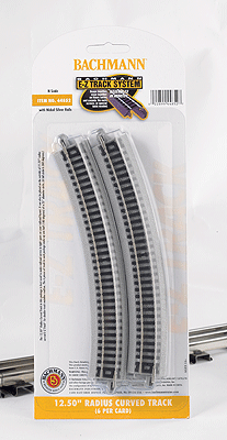 Bachmann 44852 E-Z Track(R) w/Nickel Silver Rail & Gray Roadbed -- 12-1/2" Radius Curve N Scale