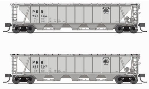 Broadway Limited 187-7254 N PRR Class H32 5-Bay Covered Hopper 2-Pack