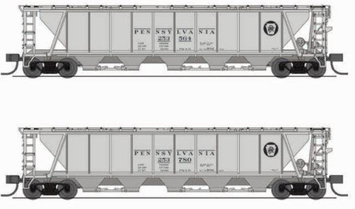 Broadway Limited 187-7255 N PRR Class H32 5-Bay Covered Hopper 2-Pack