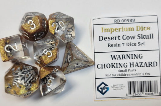 Gamerz Guard RD00988 Desert Cow Skull Resin 7 Dice Set