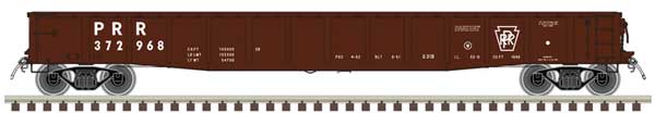 Atlas 50006412 ACF 70-Ton 52' Gondola - Ready to Run - Master(R) -- Pennsylvania Railroad #373070 (Boxcar Red, white, Plain Keystone) N Gauge