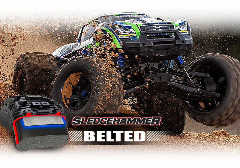 Traxxas 77096-4-GRN X-Maxx® Belted: Green 8S Brushless Electric Monster Truck