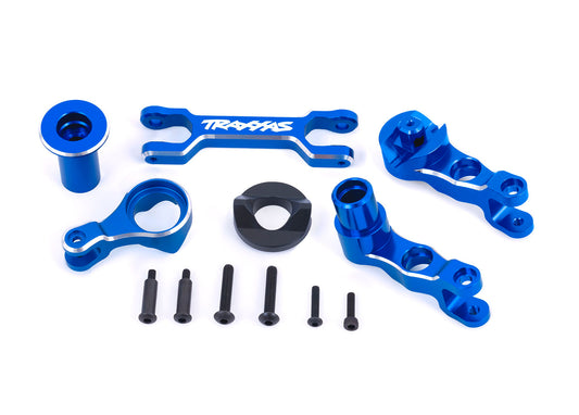 Traxxas 7746-BLUE Steering bellcranks (left & right)/ draglink (6061-T6 aluminum, blue-anodized) (fits X-Maxx®)