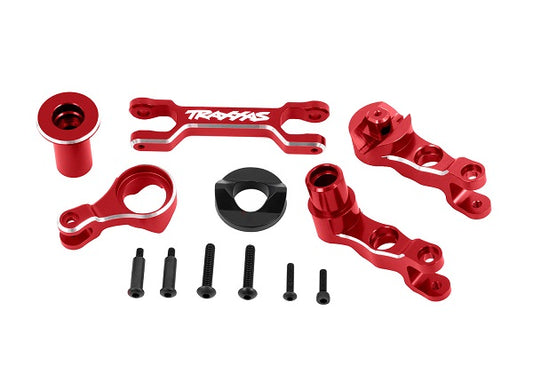 Traxxas 7746-RED Steering bellcranks (left & right)/ draglink (6061-T6 aluminum, red-anodized) (fits X-Maxx®)