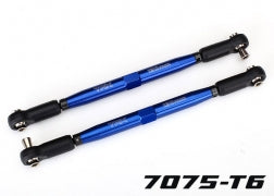 Traxxas 7748X Toe links, X-Maxx® (TUBES blue-anodized, 7075-T6 aluminum, stronger than titanium) (157mm) (2)/ rod ends, assembled with steel hollow balls (4)/ aluminum wrench, 10mm (1)