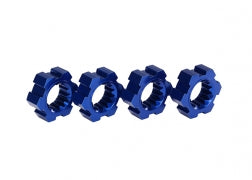 Traxxas 7756X Wheel hubs, hex, aluminum (blue-anodized) (4)