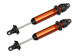 Traxxas 7761T Shocks, GTX, aluminum, orange-anodized (fully assembled w/o springs) (2)