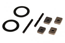 Traxxas 7783 Spider gear shaft (2)/ spacers (4)/16X23.5X.5 TW (2)