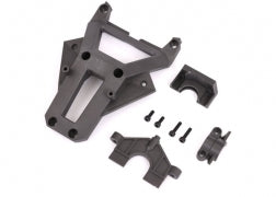 Traxxas 7820 Servo mount/ bulkhead cover/ chassis brace/ steering cover/ 3x12mm CS (2)/ 3x8mm CS (2)