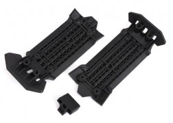 Traxxas 7844 Skid plate, front (1), rear (1)/ rubber impact cushion (1)