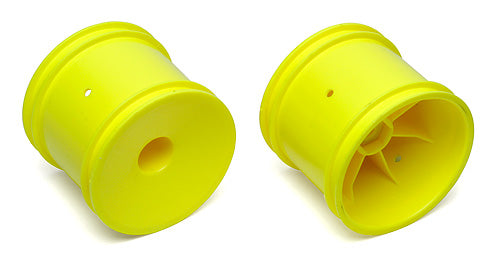 Associated 7853 12mm Hex Stadium Truck Dish Wheel (2) (Yellow)
