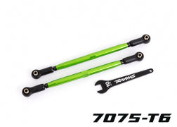 Traxxas 7897G Toe links, front (TUBES green-anodized, 7075-T6 aluminum, stronger than titanium) (2) (for use with #7895G X-Maxx® WideMaxx® suspension kit)