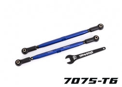 Traxxas 7897X Toe links, front (TUBES blue-anodized, 7075-T6 aluminum, stronger than titanium) (2) (for use with #7895X X-Maxx® WideMaxx® suspension kit)