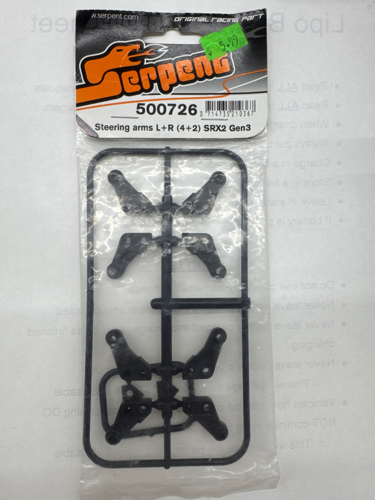 Serpent 500726 Steering Arms L + R ( 4+2 ) SRX2 Gen3