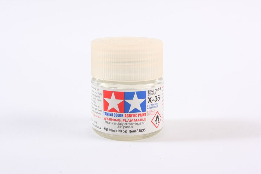 Tamiya 81535 Mini MX-35 Semi Gloss Clear Acrylic Paint (10ml)