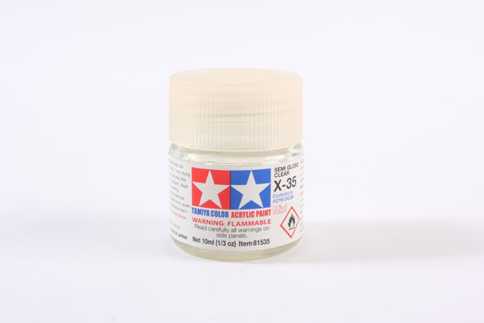 Tamiya 81535 Mini MX-35 Semi Gloss Clear Acrylic Paint (10ml)