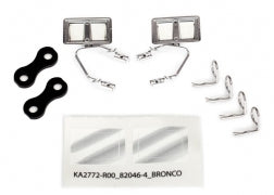 Traxxas 8073X Mirrors, side, chrome (left & right)/ retainers (2)/ body clips (4) (fits #8010 or 9230 series bodies)