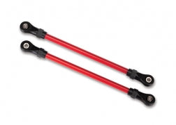 Traxxas 8143R Suspension links, front lower, red (2) (5x104mm, powder coated steel) (assembled with hollow balls) (for use with #8140R TRX-4® Long Arm Lift Kit)