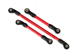 Traxxas 8146R Steering link, 5x117mm (1)/ drag link, 5x60mm (1)/ panhard link, 5x63mm (red powder coated steel) (assembled with hollow balls) (for use with #8140R TRX-4® Long Arm Lift Kit)