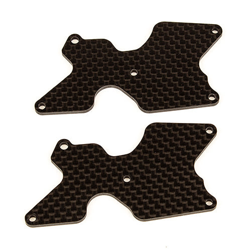 Associated 81542 RC8B4/RC8B4e Factory Team Carbon Rear Arm Inserts (2) (2.0mm)