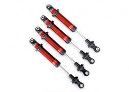 Traxxas 8160R Shocks, GTS, aluminum (red-anodized) (assembled without springs) (4) (for use with #8140R TRX-4® Long Arm Lift Kit)