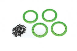 Traxxas 8168G Beadlock rings, green (2.2') (aluminum) (4)/ 2x10 CS (48)