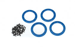 Traxxas 8168X Beadlock rings, blue (2.2') (aluminum) (4)/ 2x10 CS (48)