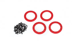 Traxxas 8169R Beadlock rings, red (1.9') (aluminum) (4)/ 2x10 CS (48)