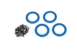 Traxxas 8169X Beadlock rings, blue (1.9') (aluminum) (4)/ 2x10 CS (48)