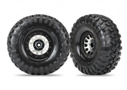 Traxxas 8172 Tires and wheels, assembled ( Method 105 black chrome beadlock wheels, Canyon Trail 2.2' tires, foam inserts) (1 left, 1 right)