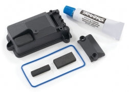 Traxxas 8224X Receiver box cover (compatible with #2260 BEC)/ foam pads/ seals/ silicone grease