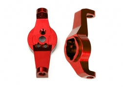 Traxxas 8232R Caster blocks, 6061-T6 aluminum (red-anodized), left and right