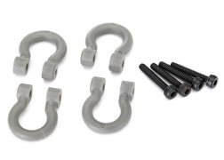 Traxxas 8234 Bumper D-Rings, grey (front or rear)/ 2x12 CS (4)