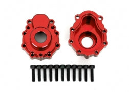 Traxxas 8251R Portal housings, outer, 6061-T6 aluminum (red-anodized) (2)/ 2.5x10 CS (12)