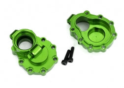 Traxxas 8253G Portal housings, inner (rear), 6061-T6 aluminum (green-anodized) (2)/ 2.5x10 CS (2)