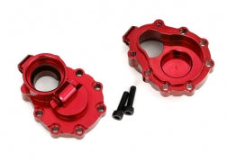 Traxxas 8253R Portal housings, inner (rear), 6061-T6 aluminum (red-anodized) (2)/ 2.5x10 CS (2)
