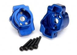 Traxxas 8256X Portal drive axle mount, rear, 6061-T6 aluminum (blue-anodized) (left and right)/ 2.5x16 CS (4)