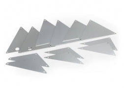 Traxxas 8434A Tube chassis, inner panels (silver aluminum) (front (2)/ wheel well (4)/ middle (4)/ rear (2))