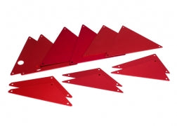 Traxxas 8434R Tube chassis, inner panels, aluminum (red-anodized) (front (2)/ wheel well (4)/ middle (4)/ rear (2))