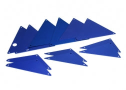 Traxxas 8434X Tube chassis, inner panels, aluminum (blue-anodized) (front (2)/ wheel well (4)/ middle (4)/ rear (2))
