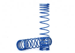 Traxxas 8444A Spring, shock, front, 134mm (blue) (GTR) (progressive, 0.833 rate, white stripe) (2)