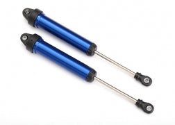 Traxxas 8461X Shocks, GTR, 160mm, aluminum (blue-anodized) (fully assembled w/o springs) (rear, no threads) (2)